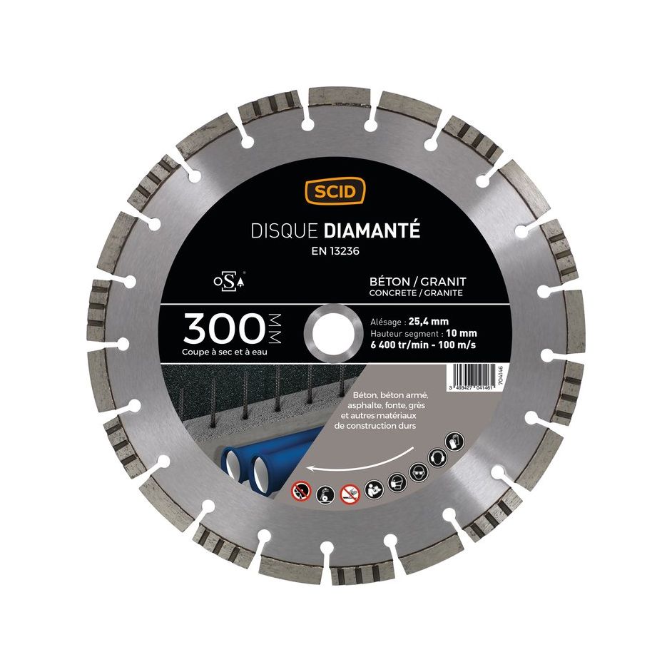 Disque diamant 400 mm / 25.4 mm - Granit - Matériaux - Béton Armé