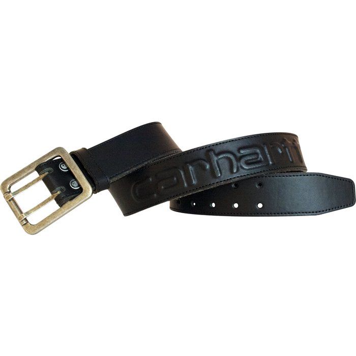 Ceinture cuir double ardillon Belt Noir Taille 44 Carhartt