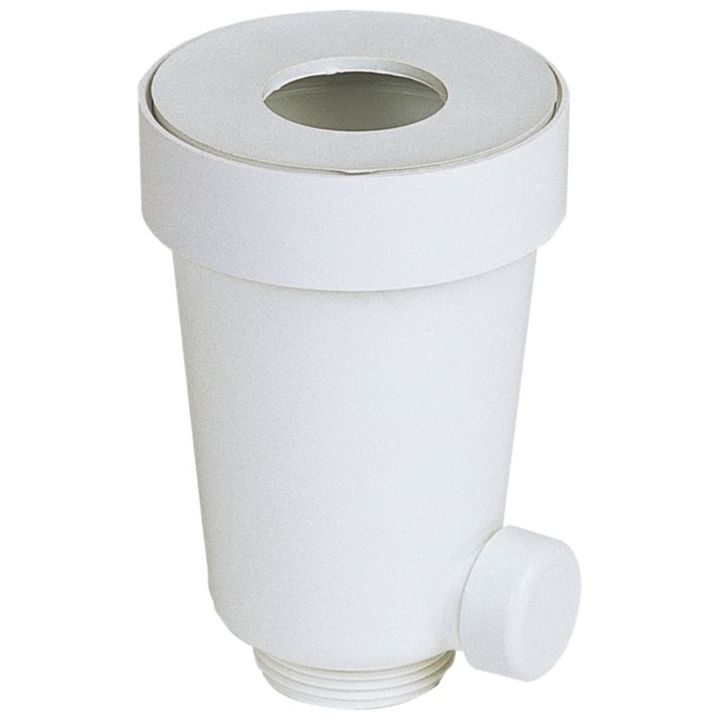 QUYF - Nicoll] - Siphon d'urinoir PVC blanc - avec joint élastomère