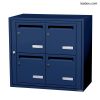 Bloc 4 boîtes aux lettres collectives intérieur mural - Modèle 2 x 2 - Bleu saphir - Leabox.com
