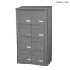 Bloc 8 boîtes aux lettres collectives extérieur mural - Modèle 2 x 4 - Gris poussière - Leabox.com