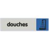 Plaque signalétique obligation / information - bleu - douche - Novap