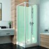 Cabine de douche carrée - Portes battantes - Verre transparent - 80 x 80 cm - Izi Glass2 - Leda