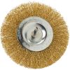 Brosse circulaire acier laitonné ondulé sur tige - Ø 100 mm - SCID