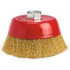 Brosse coupe acier laitonné ondulé - Diamètre 100 mm - SCID