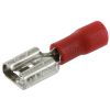 Fiche femelle pré-isolé rouge Ø 6,35 mm - 0,5 à 1,5 mm² - lot de 10 - Dhome