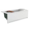 Baignoire droite à poser en niche 170 x 75 cm - 1 tablier, vidage et siège de douche inclus - Pacha - Valentin