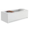 Baignoire droite à poser en angle 170 x 75 cm - 2 tabliers, vidage et siège de douche inclus - Pacha - Valentin