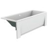 Baignoire droite à poser en niche 180 x 80 cm - 1 tablier et vidage inclus - Dynasty Duo - Valentin