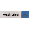 Plaque signalétique obligation / information - bleu - signalisation vestiaire - Novap