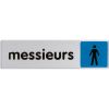 Plaque signalétique obligation / information - bleu - messieurs - Novap