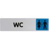 Plaque signalétique obligation / information - bleu - wc - Novap