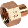 Raccord laiton hexagonal réduit à visser - M 5/8" - F 1/2" - Riquier