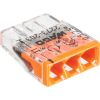 Borne de connexion Wago Série 2273 fil rigide - Transparent - orange - Wago