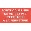 Étiquette plastique rigide rectangulaire - porte coupe feu - Coditherm