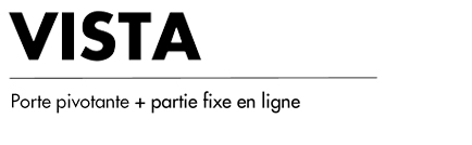 Logo gamme Vista porte pivotante Leda
